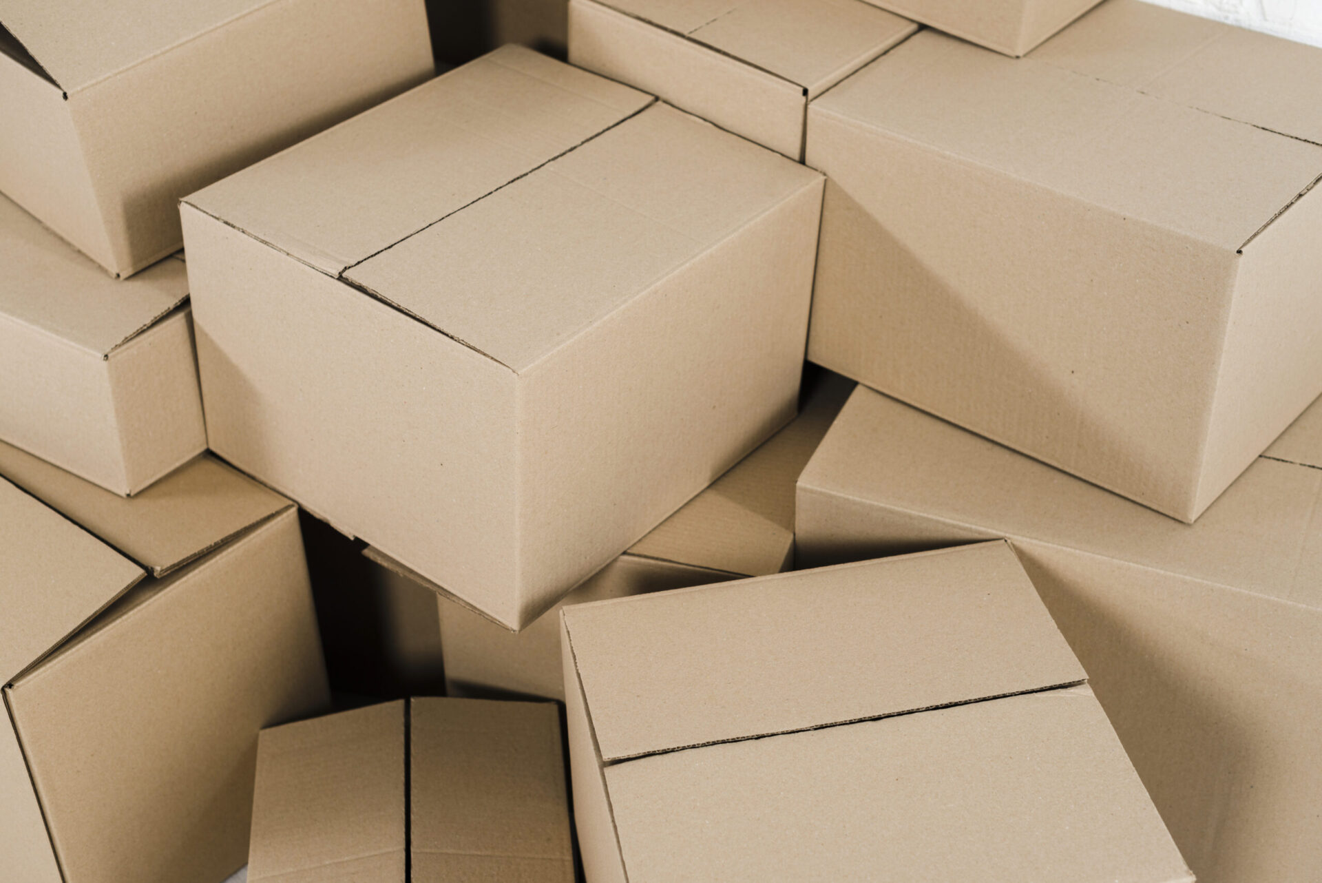overhead-view-closed-cardboard-boxes
