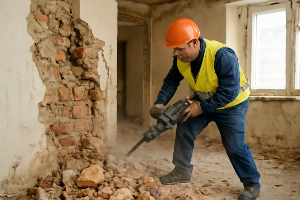 Abbrucharbeiten im Einfamilienhaus