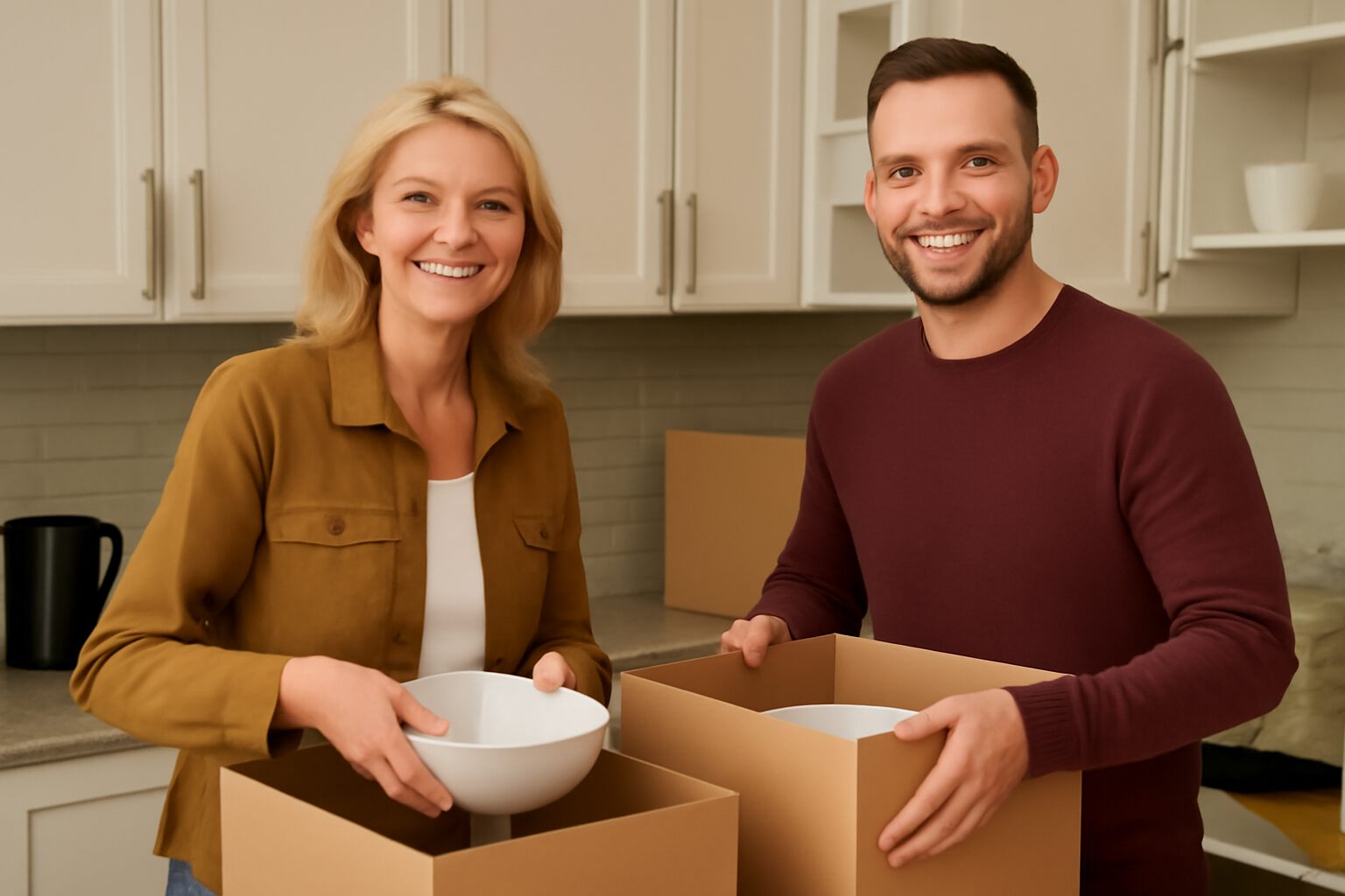 Umzugsfirma hilft beim einpacken