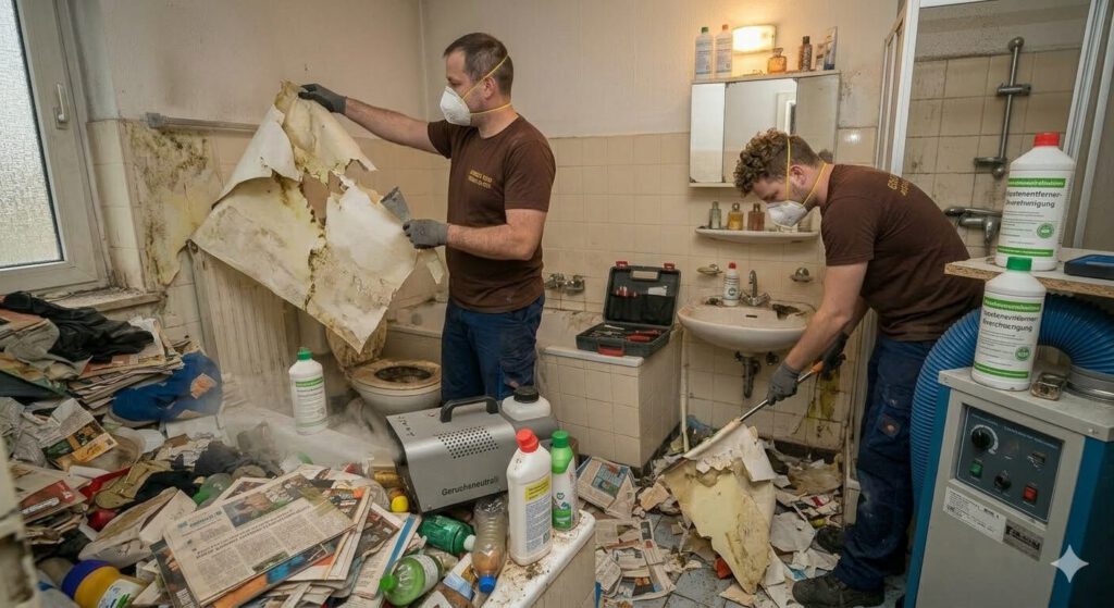 tapete entfernen in Messiewohnung Dortmund